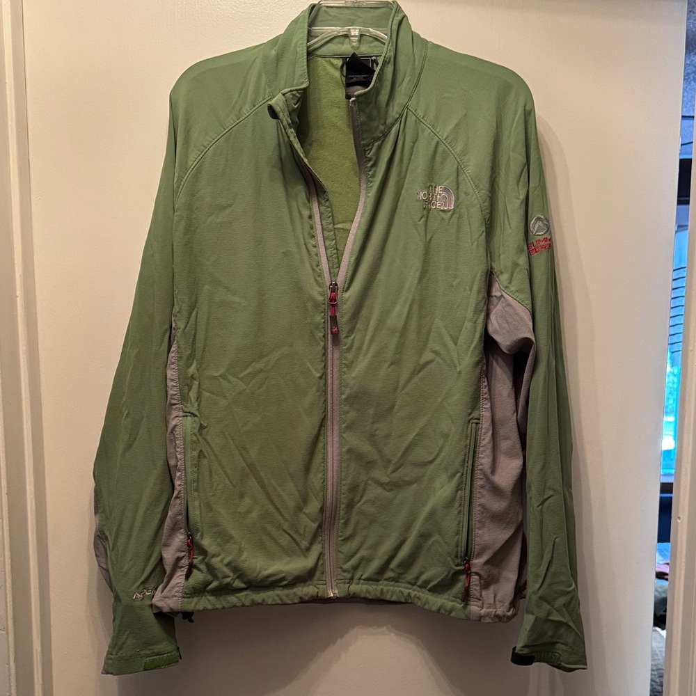 The North Face Green Lightweight Jacket with Gray Panels